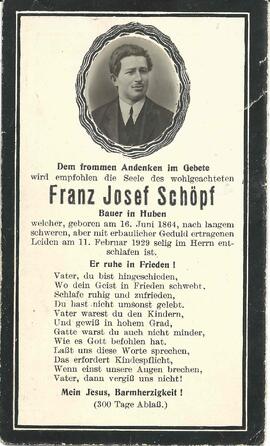 Schöpf Franz Josef, 1929