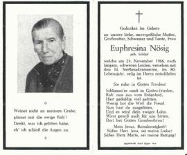 Nösig Euphresina, geb. Schöpf, 1966