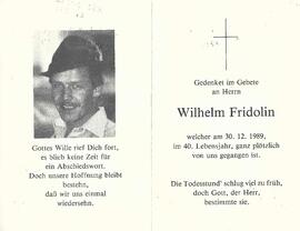 Wilhelm Fridolin, 1989