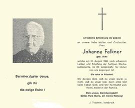Falkner Johanna, geb. Riml, 1966
