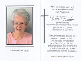 Fender Edith, geb. Reinalter, 2018