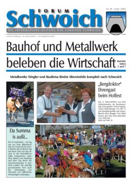 Forum Schwoich, Nr. 14, September 2004