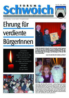 Forum Schwoich, Nr. 15, Dezember 2004