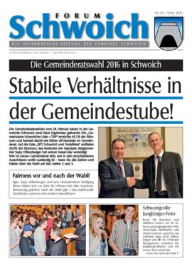 Forum Schwoich, Nr. 60, März 2016