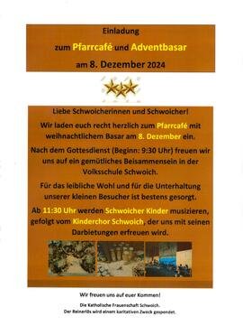 Pfarrcafé und Weihnachtsbasar 2024