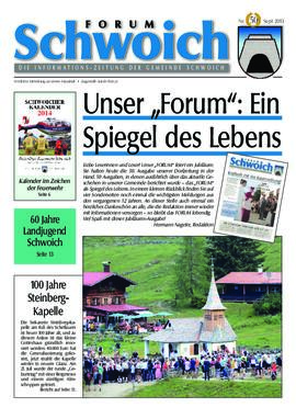 Forum Schwoich, Nr. 50, Sept. 2013