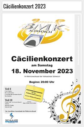 Cäcilienkonzert 2023 der Bundesmusikkapelle Schwoich