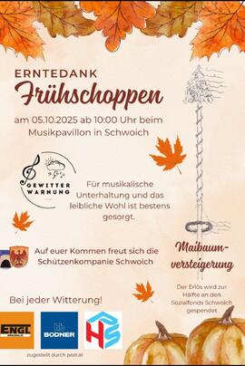 Erntedankfrühschoppen der Schützenkompanie Schwoich mit Maibaumversteigerung 2025