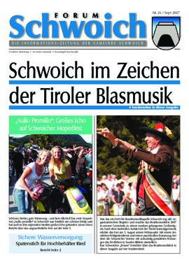 Forum Schwoich, Nr. 26, September 2007
