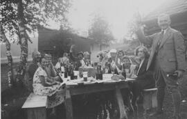 Bau des Hauses Pfeiffer - Firstfeier