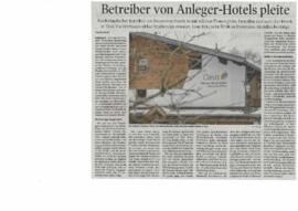 Betreiber von Anleger-Hotels pleite