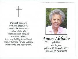 Agnes Althaler geb. Kurz 1