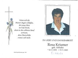 Rosa Krismer geb. Althaler