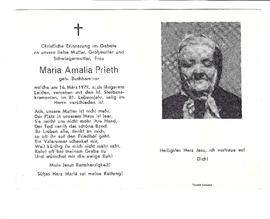 Maria Amalia Prieth geb. Buchhammer