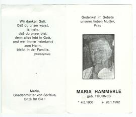 Maria Hammerle geb. Thurnes 1