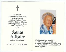 Agnes Althaler geb. Lechleitner 1