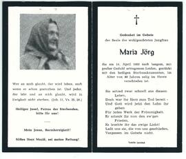 Maria Jörg Rückseite