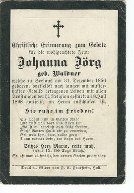 Johanna Jörg geb. Waldner 1