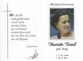 Henriette Triendl geb- Hosp