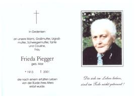 Frieda Piegger geb. Mair