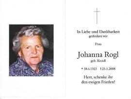 Johanna Rogl geb. Kreidl