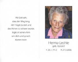 Herma Lechle geb. Konzert