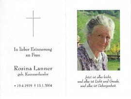 Rosina Lanner geb. Kammerlander