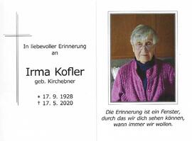 Irma Kofler geb. Kirchebner