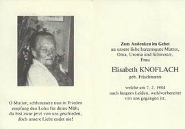 Elisabeth Knoflach geb. Frischmann