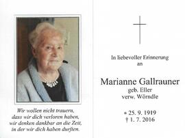 Marianne Gallrauner geb. Eller verw. Wörndle
