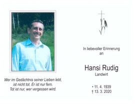 Hansi Rudig