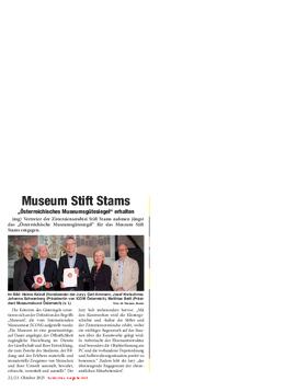 Museumsgütesiegel Museum Stift Stams