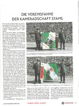 neue Vereinsfahne Kameradschaft Stams