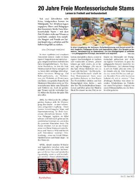20 Jahre Montessorischule