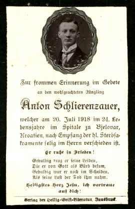 Schlierenzauer Anton Soldat Fulpmes