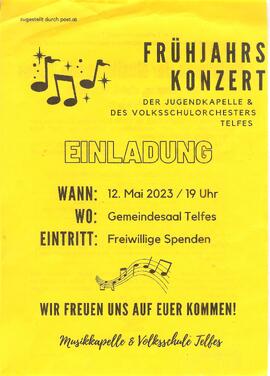 Frühjahrskonzert Jugendkapelle-Volkschulorchester Telfes