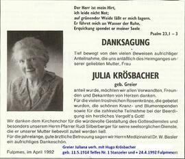 Greier Julia verh Krösbacher Telfes Fulpmes