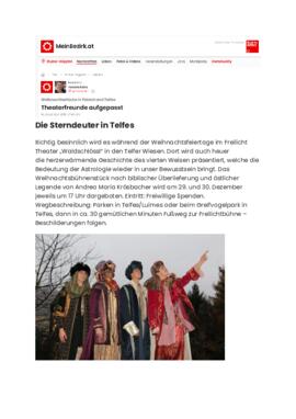 Die Sterndeuter - Zeitungsbericht Tiroler Bezirksblatt