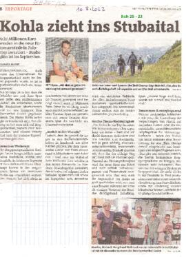 Bergsportartikel Betrieb Kohla zieht ins Stubai