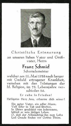 Schmid Franz vulgo Riedl Telfes