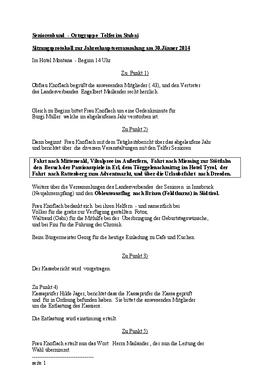 JH-Versammlung Senioren Telfes Protokoll Wahl