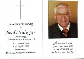 Heidegger Josef Trins