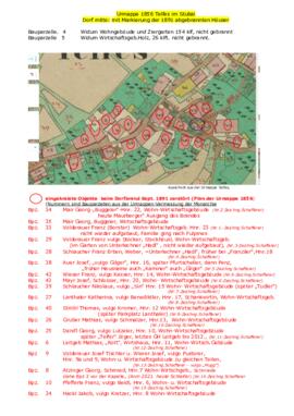 Plan der abgebrannten Häuser 1891