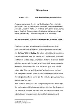 Stierordnung Telfes