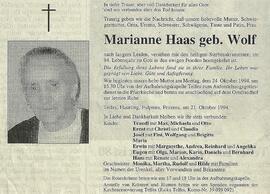 Wolf Marianne verh Haas Telfes