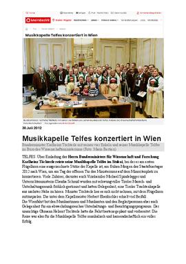 Musikkapelle Telfes konzertiert in Wien