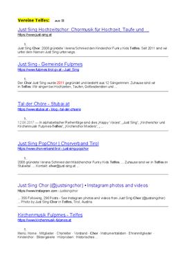 Singgruppe &quot;Just Sing&quot; Chorleiterin Verena Schmied Telfes-Werbung