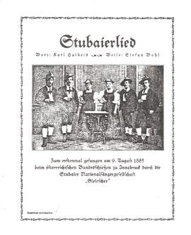 Stubailied -ich kenn ein Tal - von Karl Halbeis Fulpmes