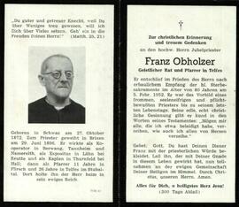 Obholzer Franz Pfarrer Telfes