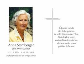Stemberger Anna geb Weissbacher Fulpmes